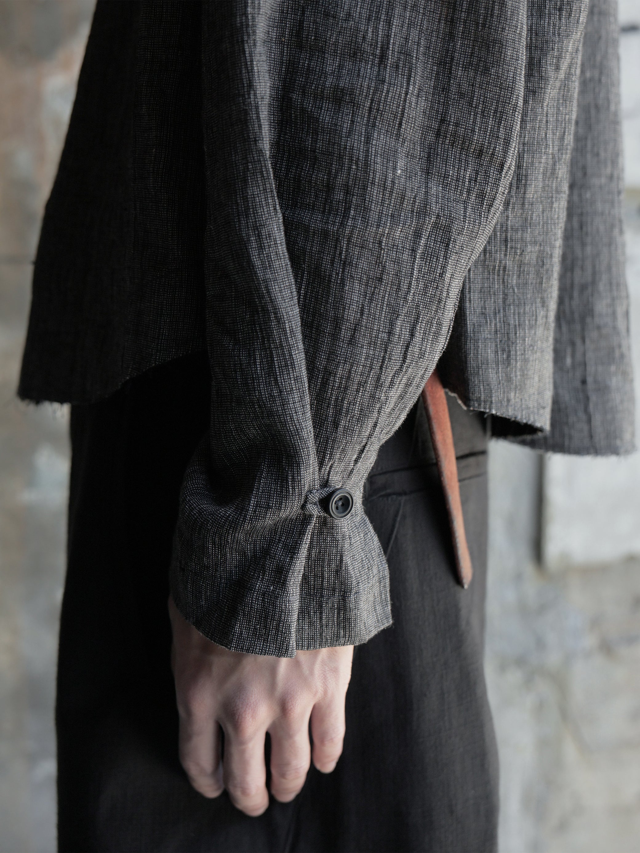 Professor.E｜Modular Collar Work Shirt (Stripe)