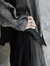 Professor.E｜Modular Collar Work Shirt (Stripe)