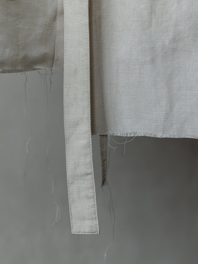 Forgotten Materials WMS｜Asymmetric shirt (Natural Dyed Beige)