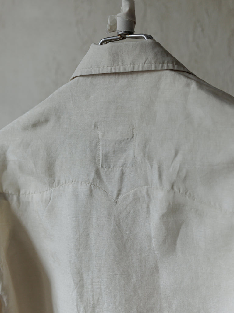 Forgotten Materials WMS｜Asymmetric shirt (Natural Dyed Beige)