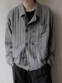 Forgotten Materials｜Linen DB JKT (Grey)