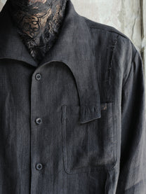 Professor.E｜Modular Collar Work Shirt (Black)