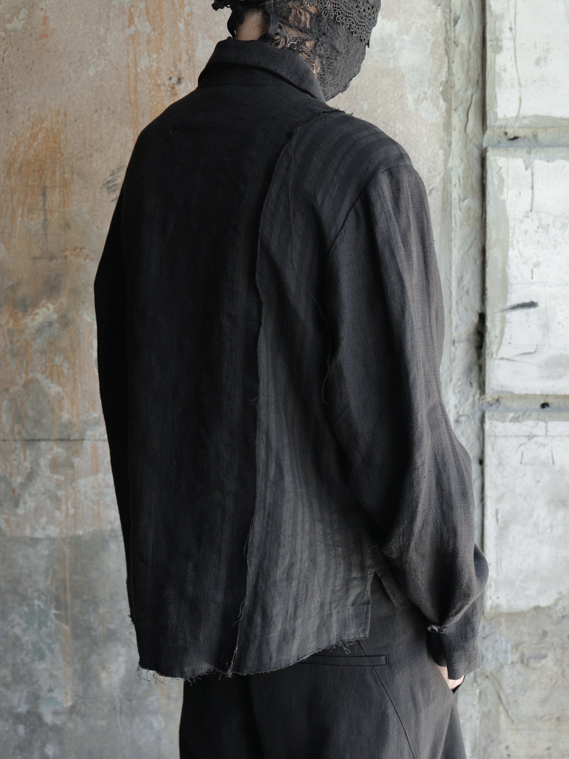 Professor.E｜Modular Collar Work Shirt (Black)