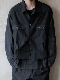 Forgotten Materials｜Repaired Cyclist JKT (Dark Navy)