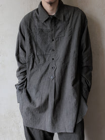 Forgotten Materials｜0222 / Grandpa's Repaired Shirt (Dark Grey)