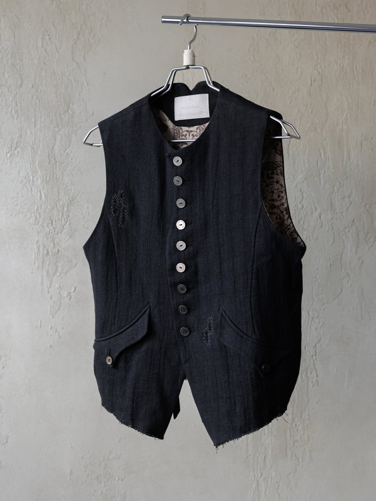 Forgotten Materials｜0222 / Waistcoat (Black)