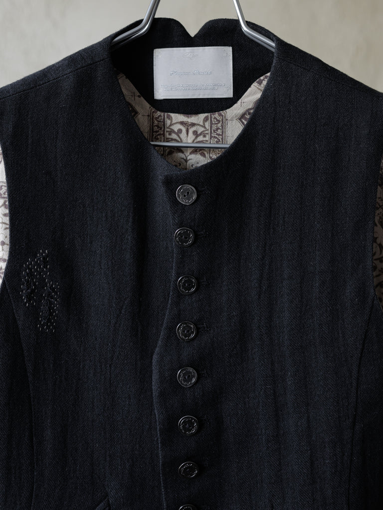 Forgotten Materials｜0222 / Waistcoat (Black)