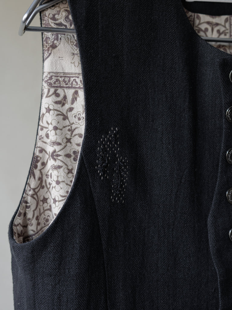 Forgotten Materials｜0222 / Waistcoat (Black)