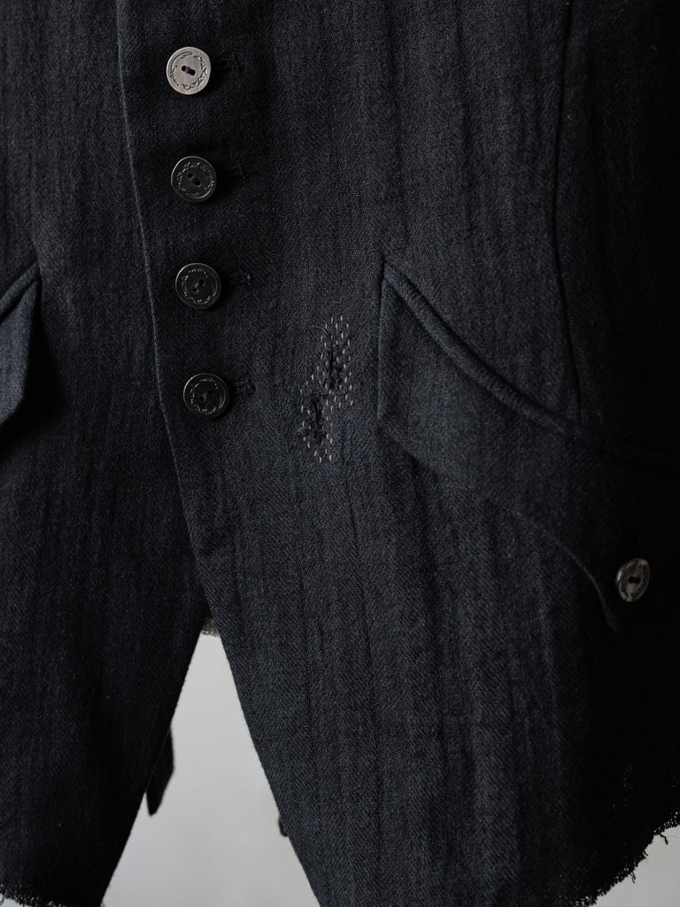 Forgotten Materials｜0222 / Waistcoat (Black)