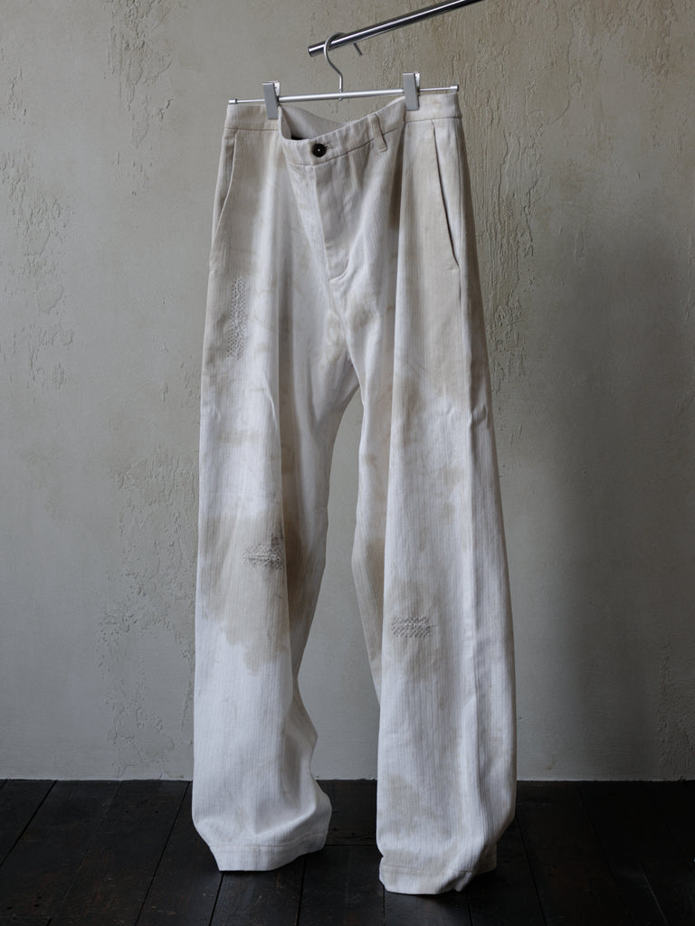 Forgotten Materials｜0222 / Worker Pants (Dusty Dyed White)