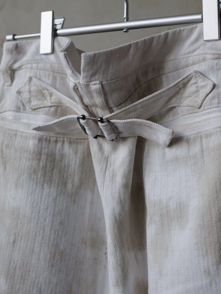 Forgotten Materials｜0222 / Worker Pants (Dusty Dyed White)