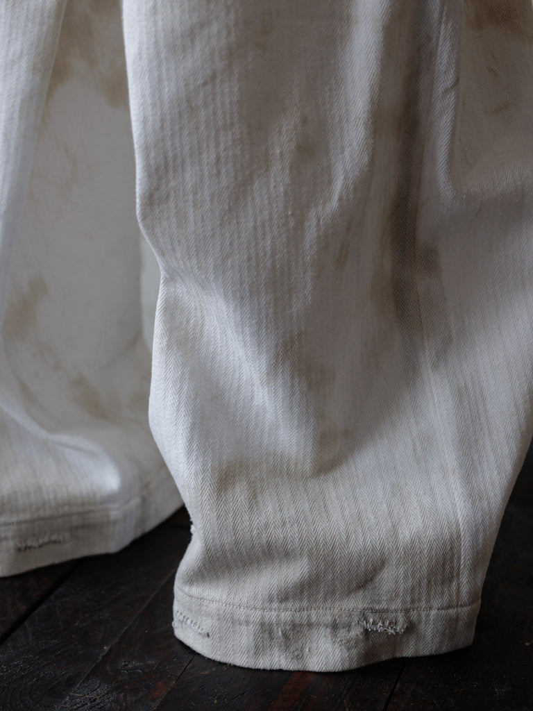 Forgotten Materials｜0222 / Worker Pants (Dusty Dyed White)