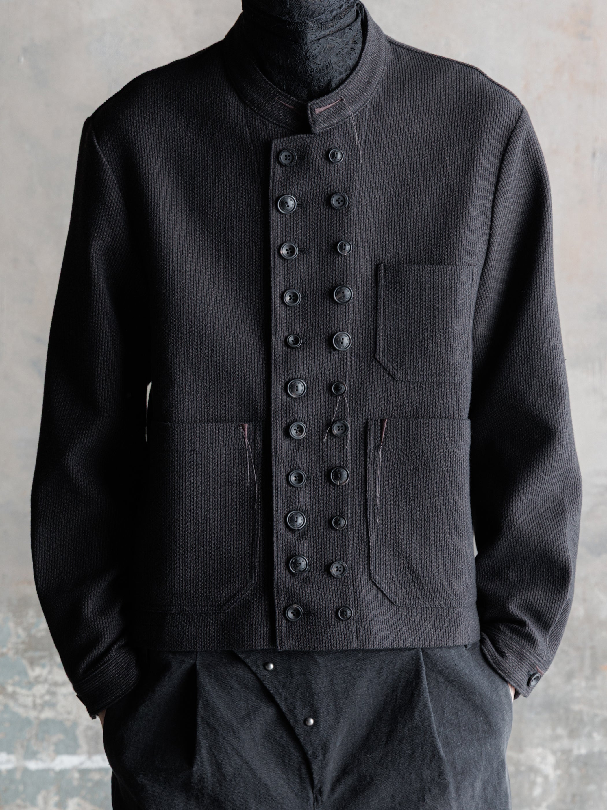 26FW｜Stand Collar DB Blazer – Professor.E
