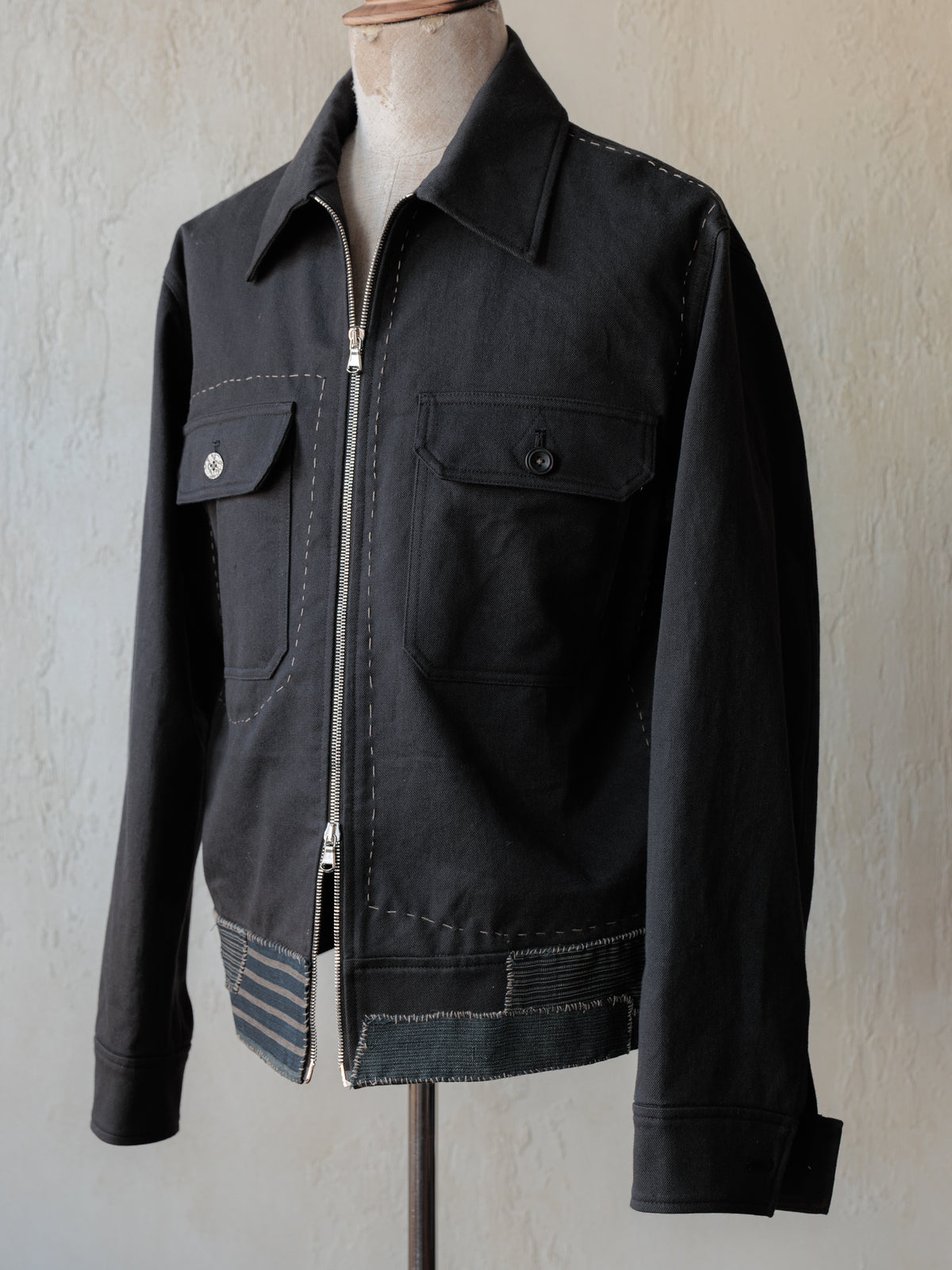 Forgotten Materials｜Handcrafted Cropped Boro JKT