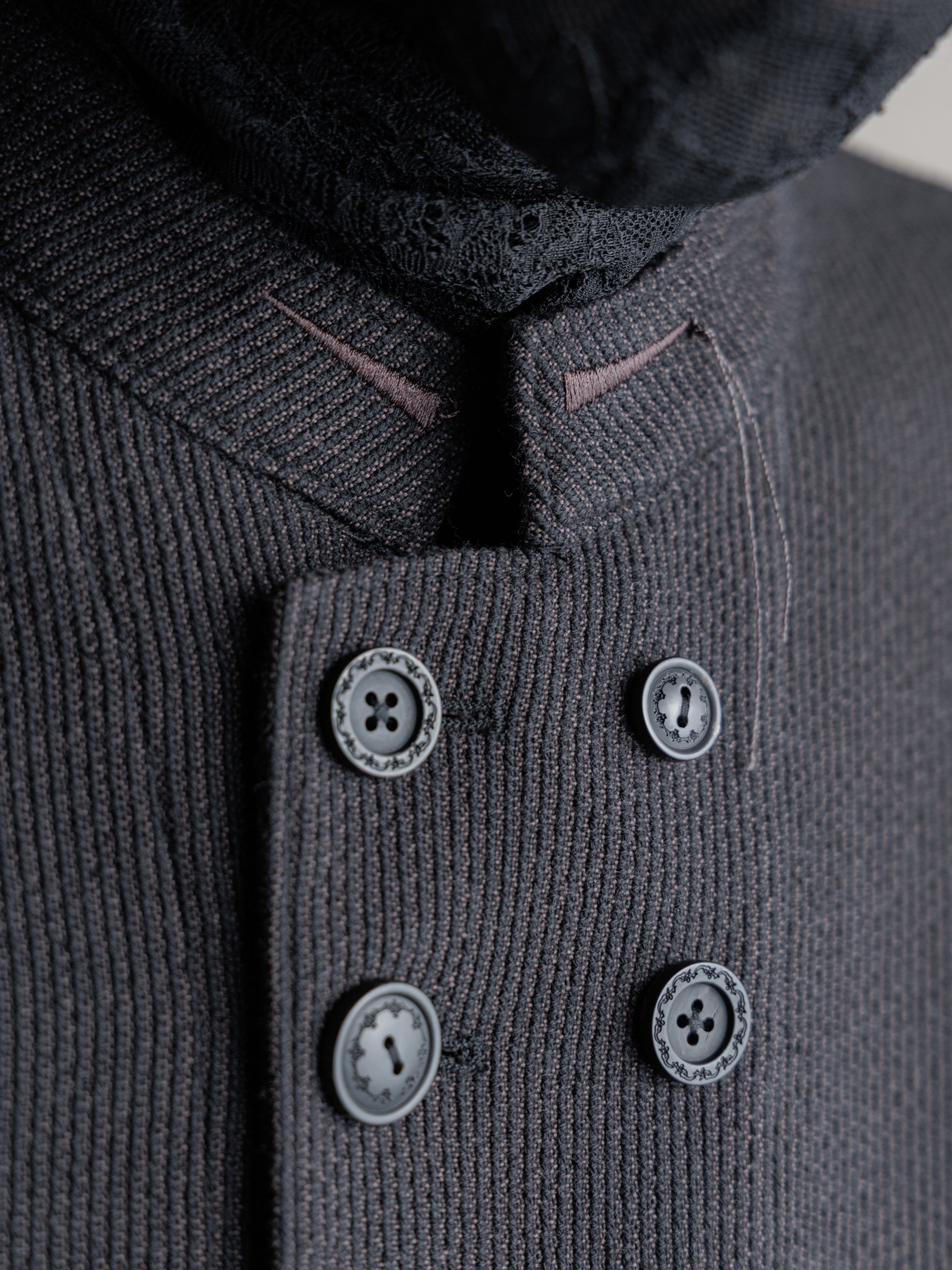 26FW｜Stand Collar DB Blazer – Professor.E