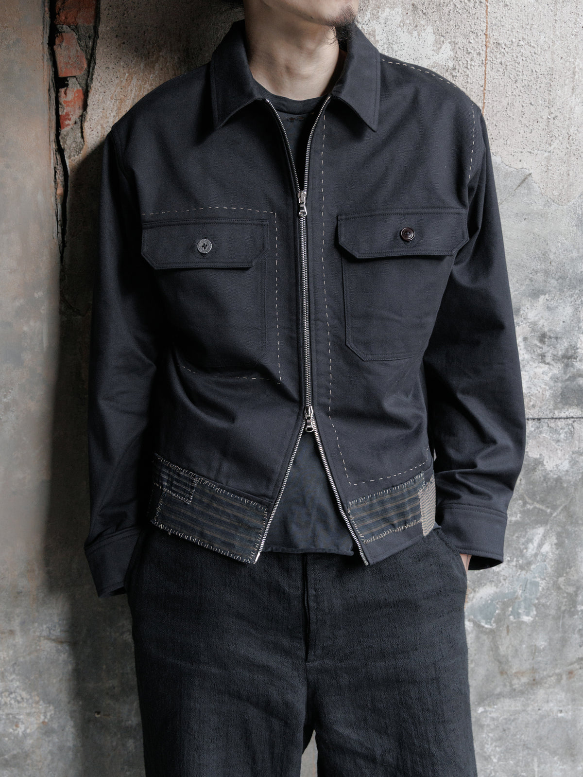 Forgotten Materials｜Handcrafted Cropped Boro JKT
