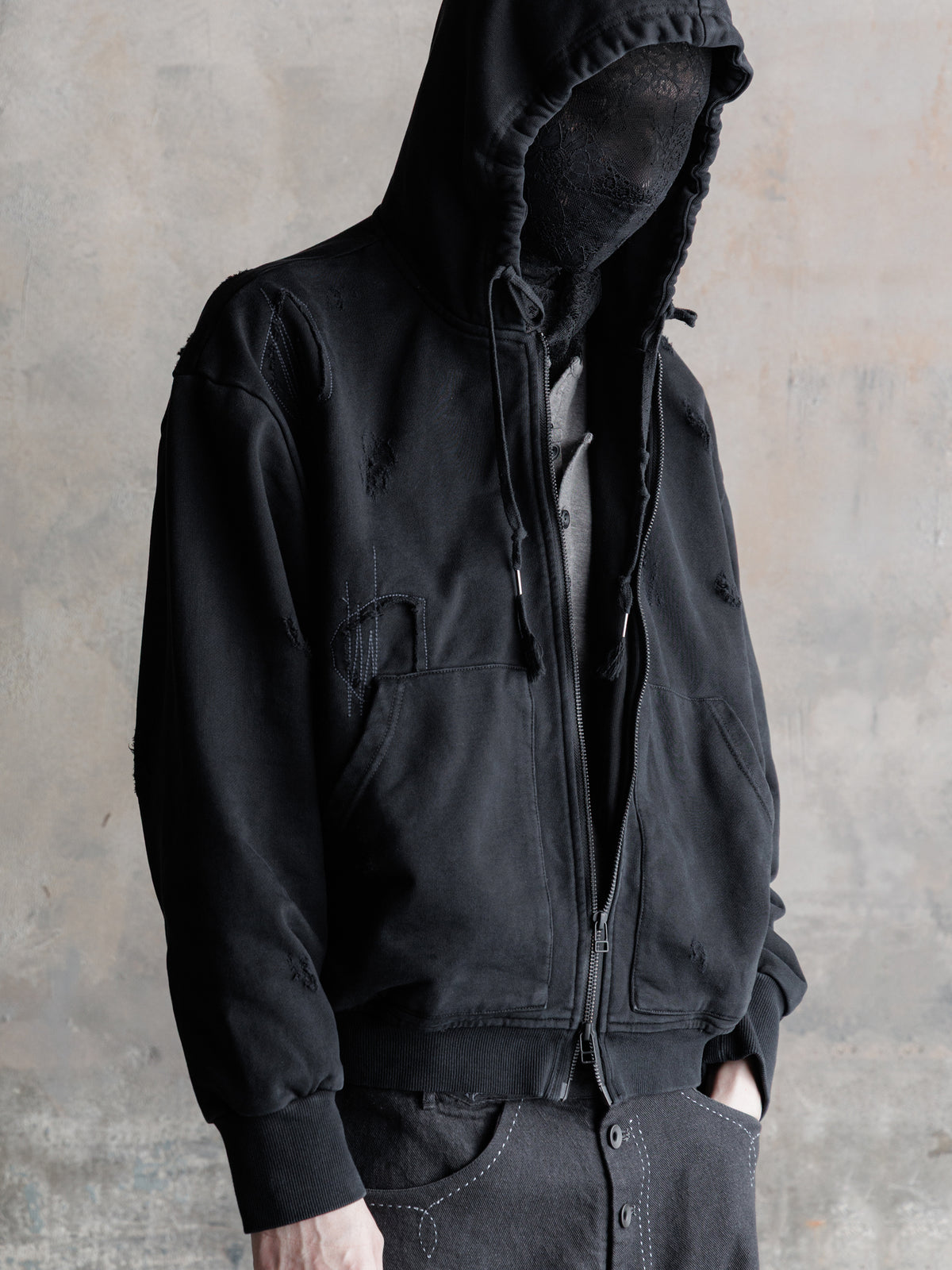 26FW｜Distressed Zip-up