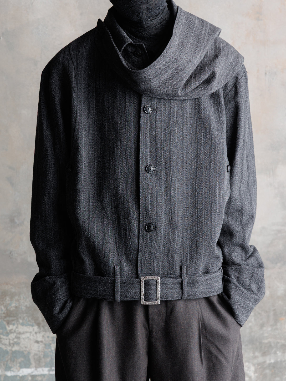 26FW｜Drape Scarf Cropped JKT