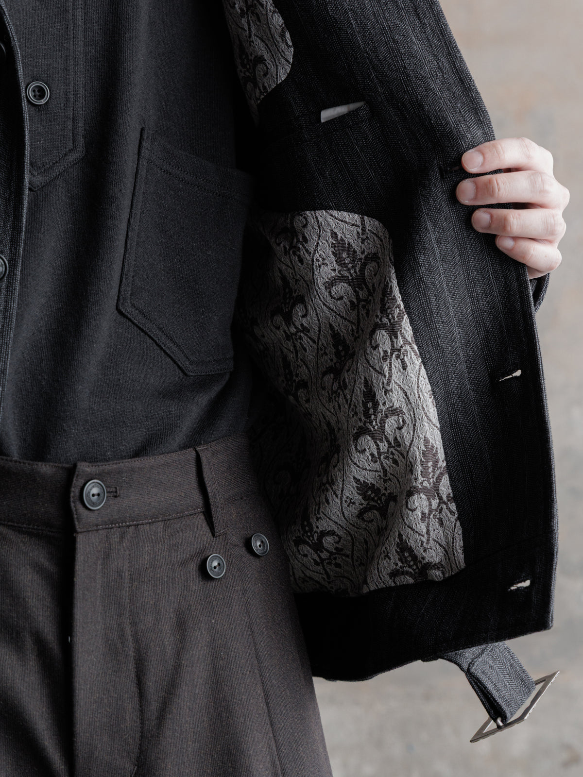 26FW｜Drape Scarf Cropped JKT