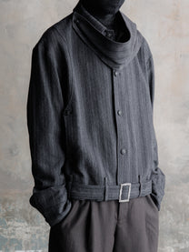 26FW｜Drape Scarf Cropped JKT