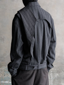26FW｜Drape Scarf Cropped JKT