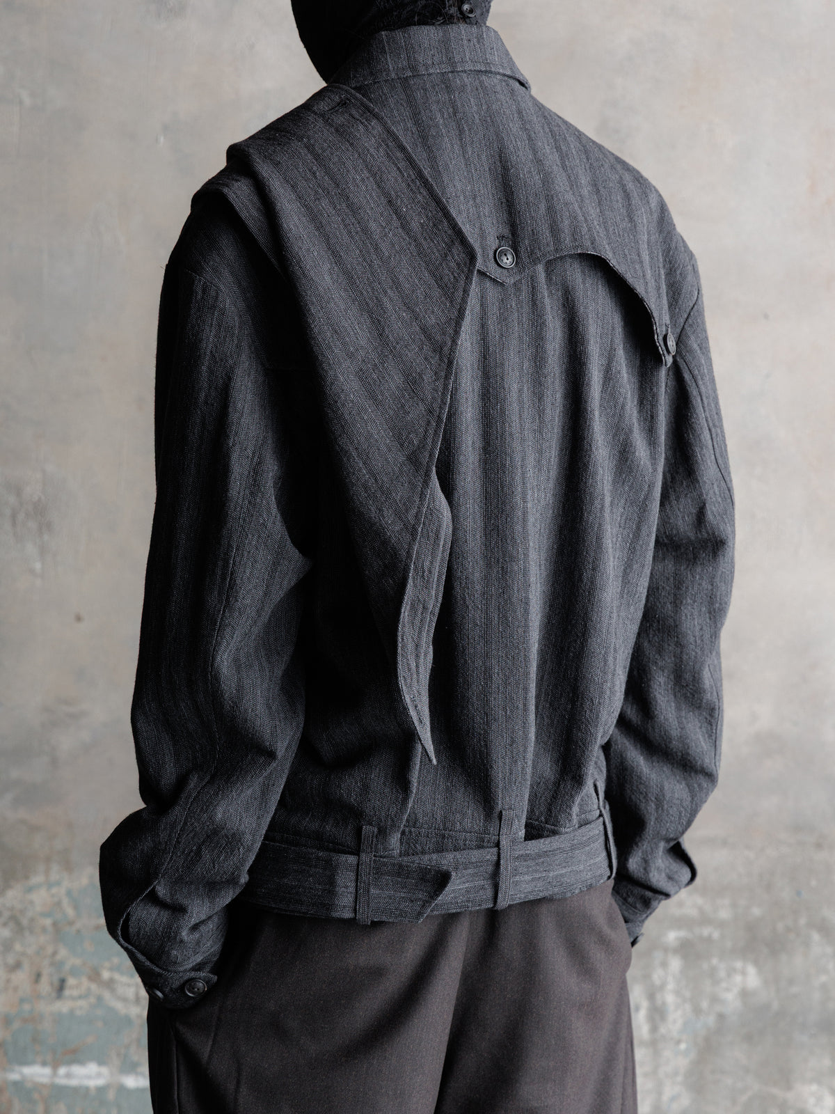 26FW｜Drape Scarf Cropped JKT