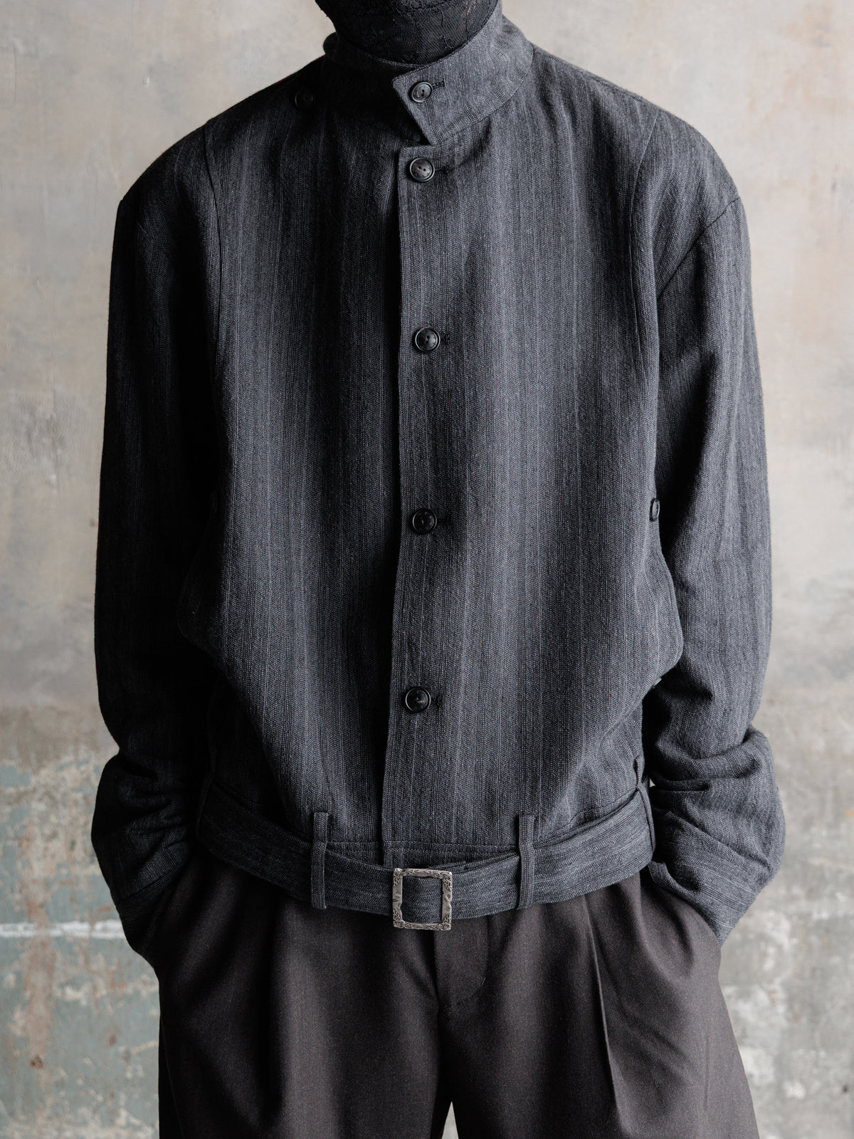26FW｜Drape Scarf Cropped JKT