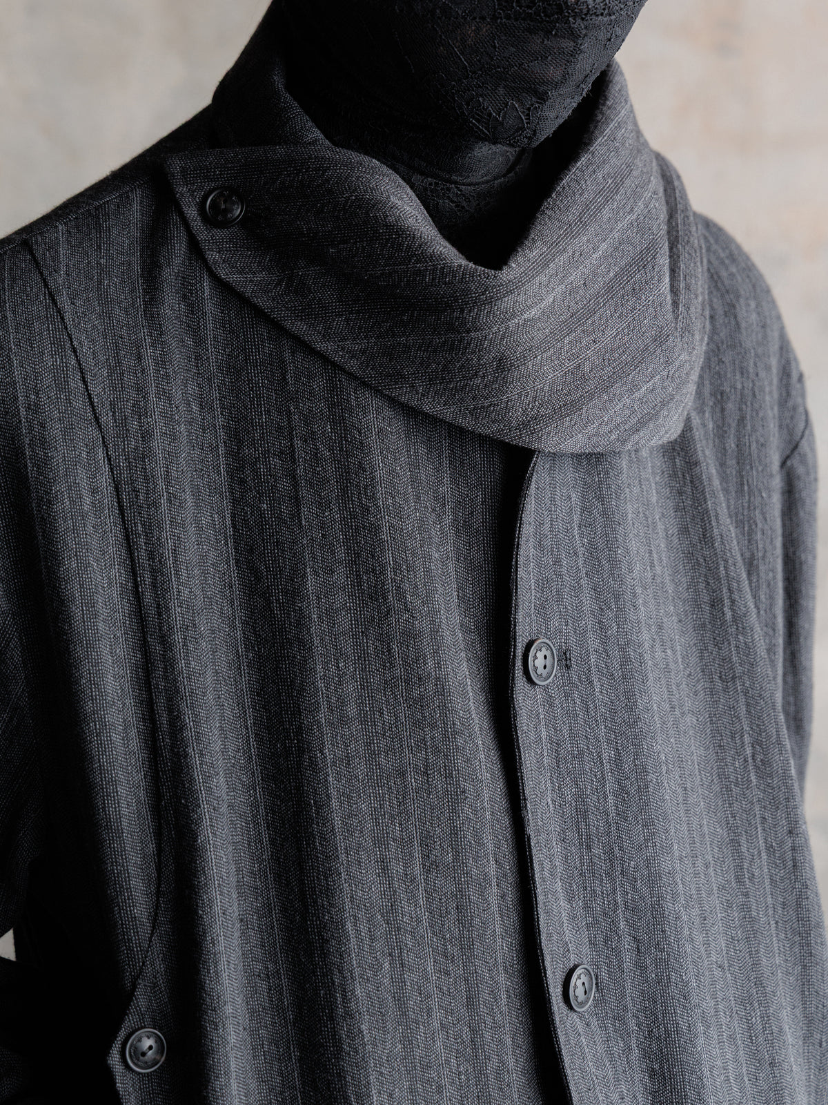 26FW｜Drape Scarf Cropped JKT
