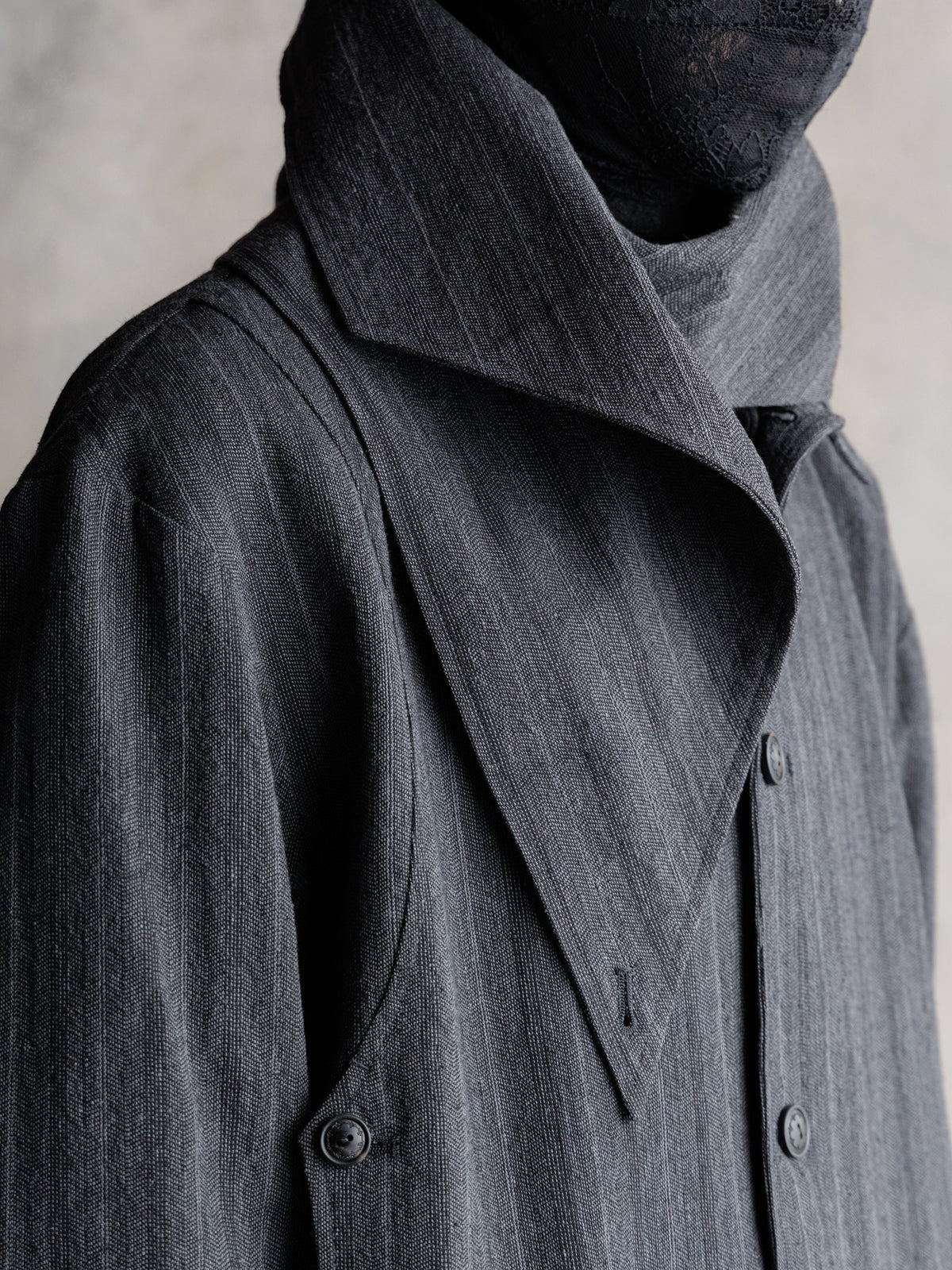 26FW｜Drape Scarf Cropped JKT