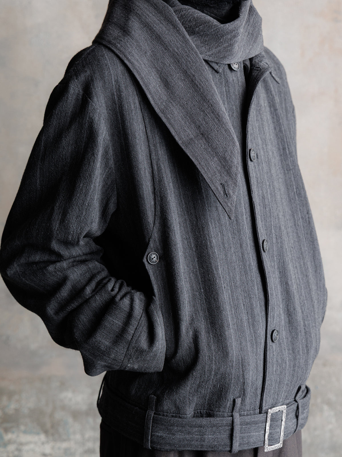 26FW｜Drape Scarf Cropped JKT