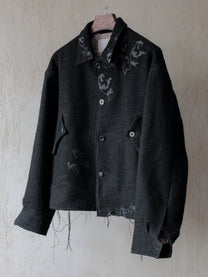Forgotten Materials｜Laser-cut Leather Panels Wool JKT