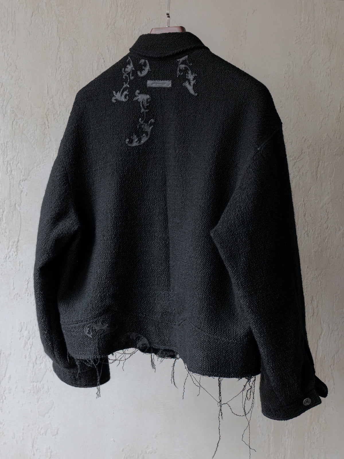 Forgotten Materials｜Laser-cut Leather Panels Wool JKT