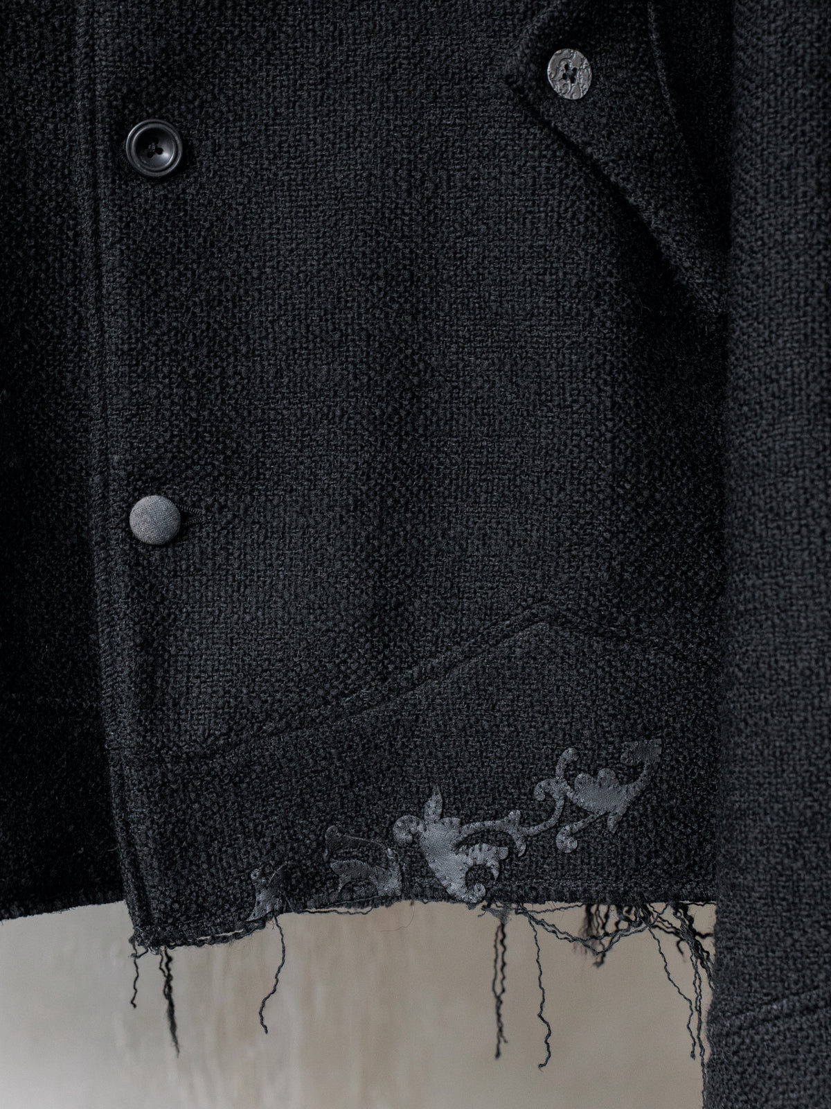 Forgotten Materials｜Laser-cut Leather Panels Wool JKT