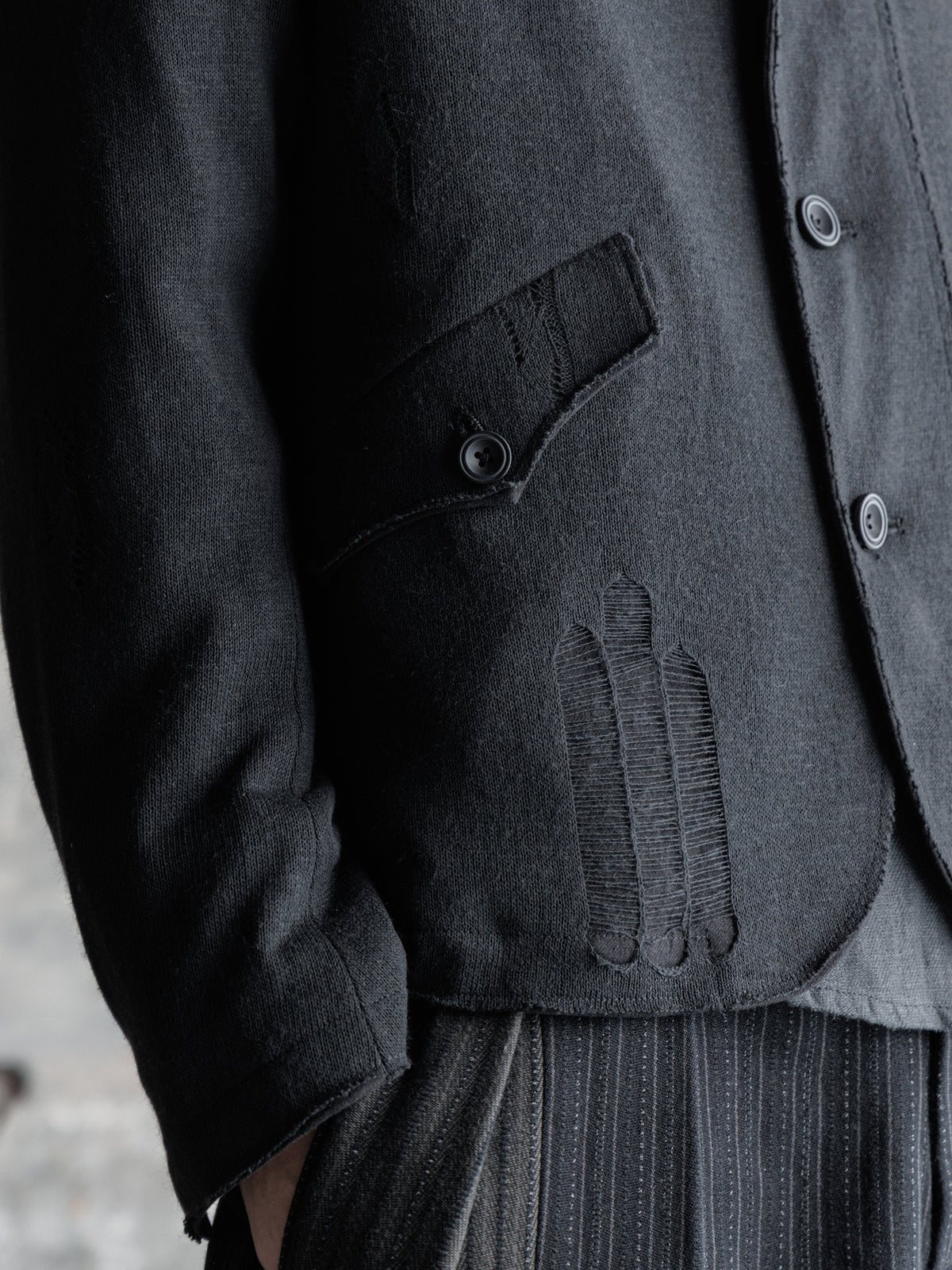 26FW｜Distressed Knitted Blazer