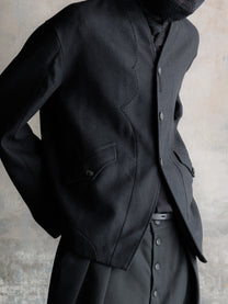 26FW｜Overlock Mandarin Collar Blazer