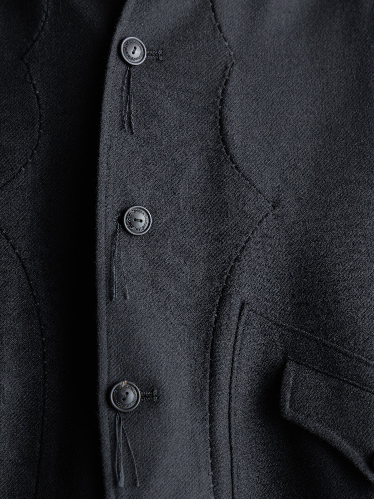 26FW｜Overlock Mandarin Collar Blazer