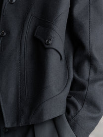 26FW｜Overlock Mandarin Collar Blazer