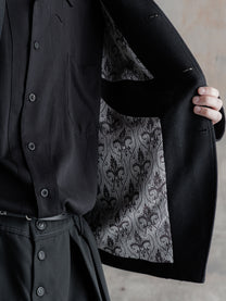 26FW｜Overlock Mandarin Collar Blazer