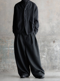 26FW｜Overlock Mandarin Collar Blazer