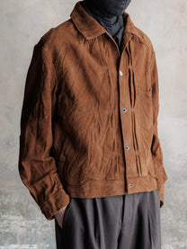 26FW｜Suede Trucker JKT (Brown)