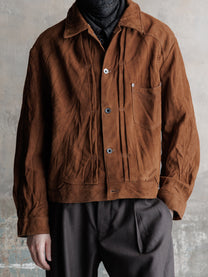 26FW｜Suede Trucker JKT (Brown)