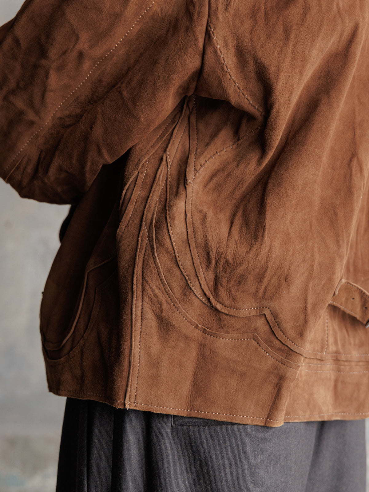 26FW｜Suede Trucker JKT (Brown)