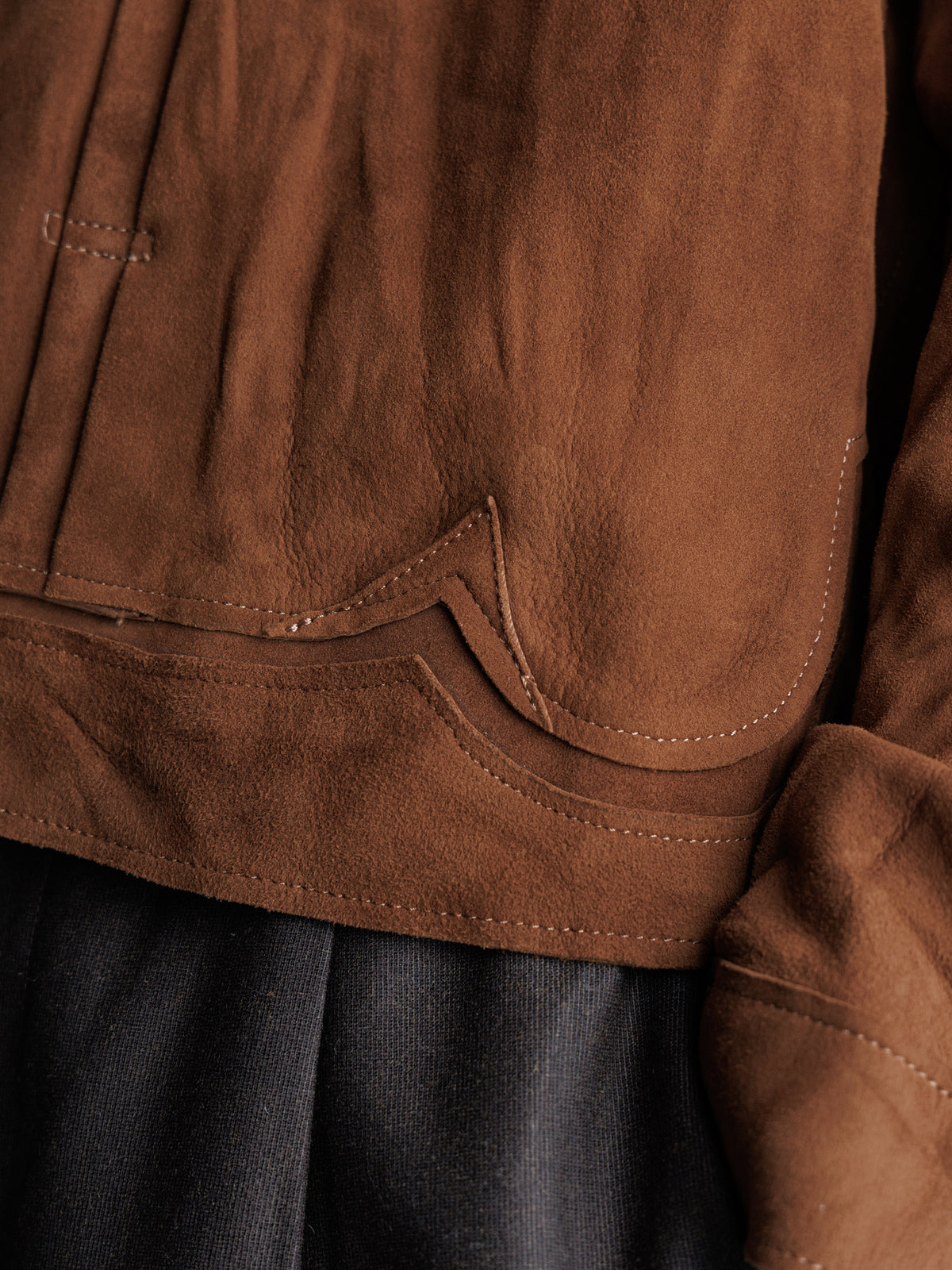 26FW｜Suede Trucker JKT (Brown)