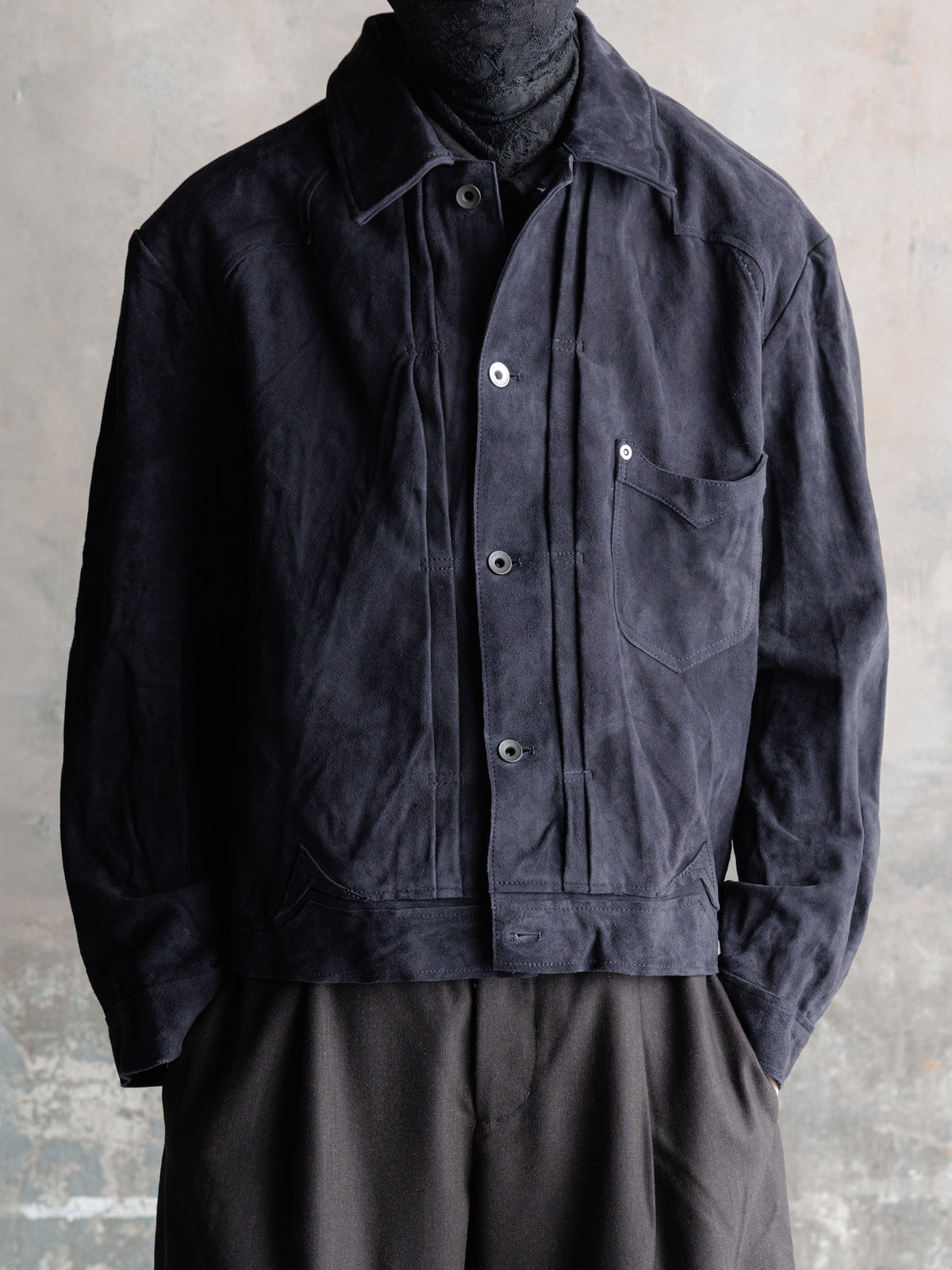 26FW｜Suede Trucker JKT (Purple)