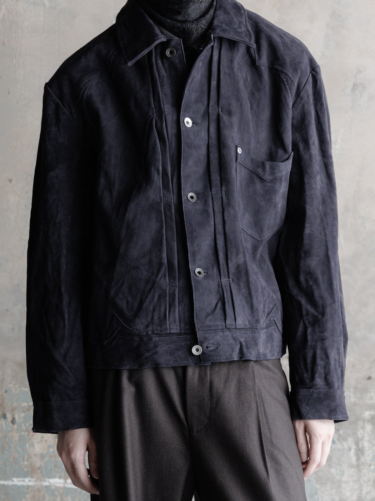 26FW｜Suede Trucker JKT (Purple)