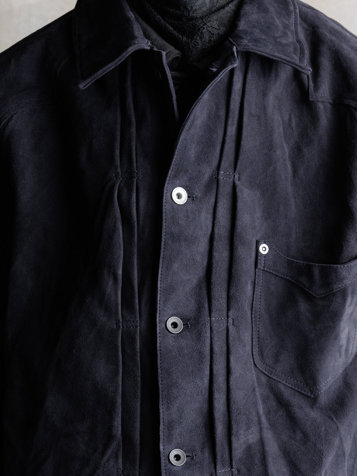 26FW｜Suede Trucker JKT (Purple)