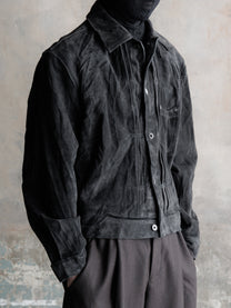 26FW｜Suede Trucker JKT (Grey)