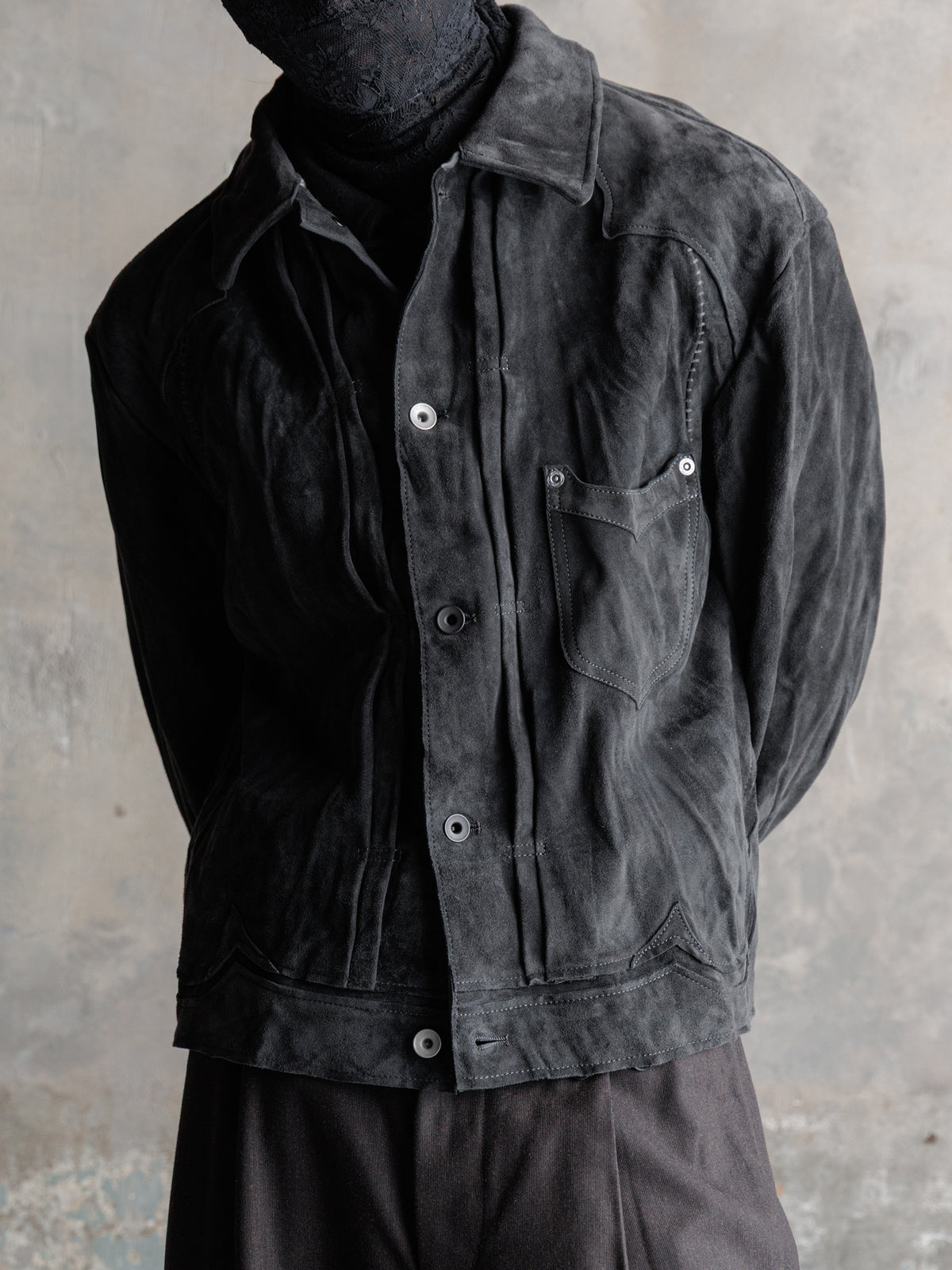 26FW｜Suede Trucker JKT (Grey)