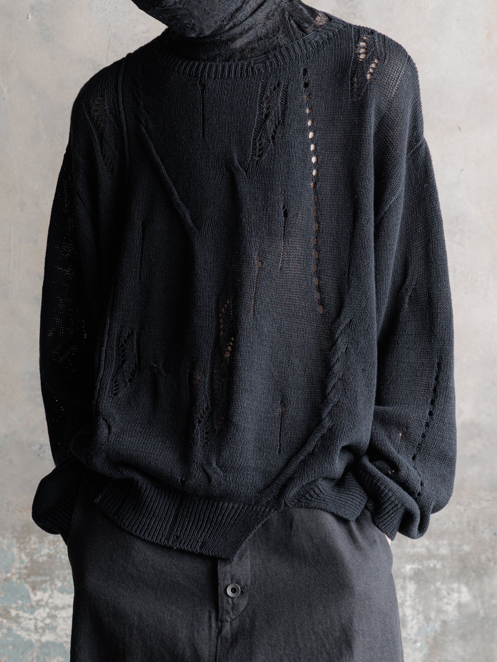 26FW｜Distressed Textured Knit – Professor.E