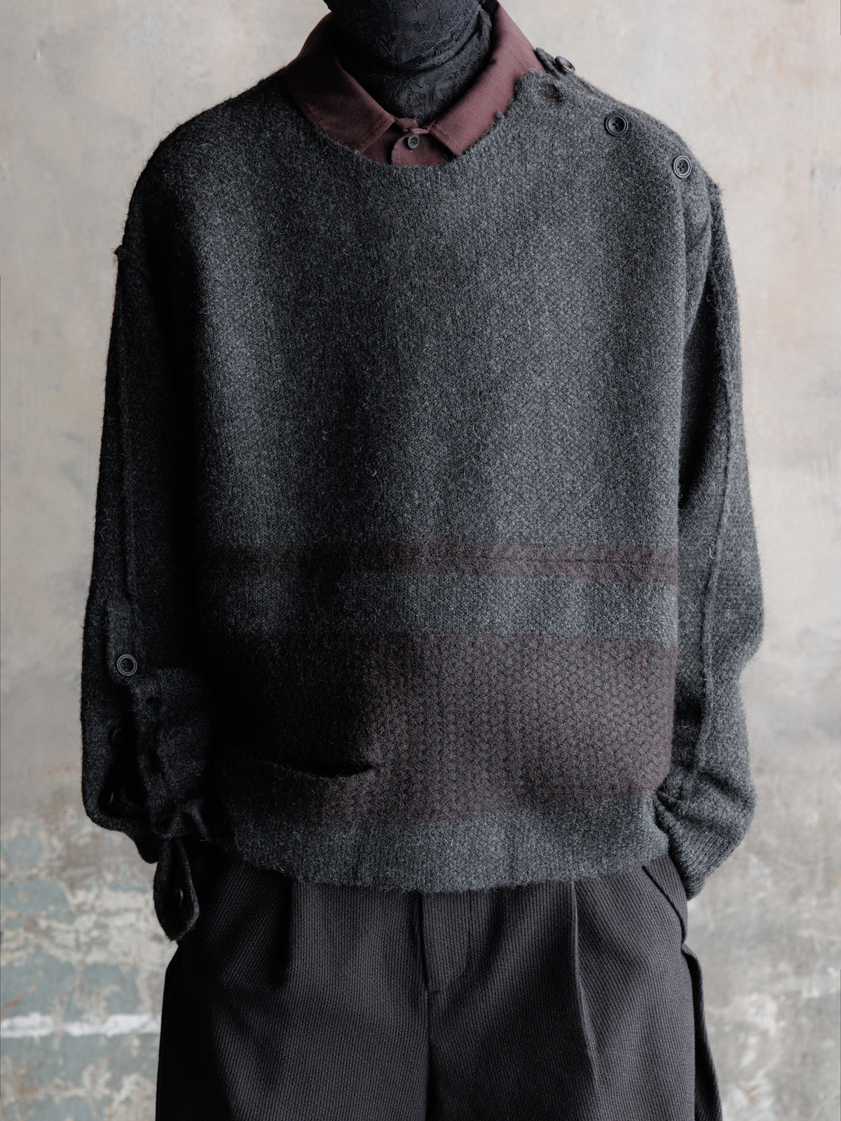 26FW｜Deconstructed Cropped Sweater